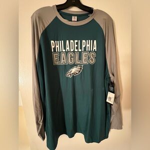 NFL Philadelphia Eagles Long Sleeve Shirt - Teal and Gray